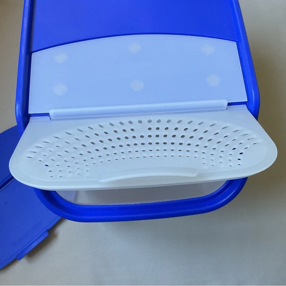 Tupperware Potato Onion Smart Container Keeper Clear/Blue 8.3L 4 Piece Set
